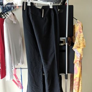 White House Black Market black slacks crystal loop